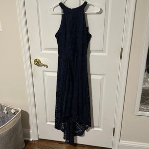 Dressystar halter floral lace high low dress